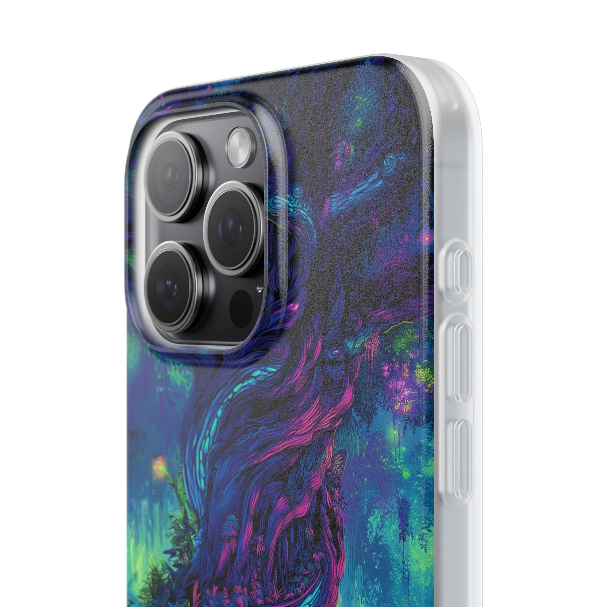 Psychedelic Tree Vibrant Fantasy Flexi Case - Enchanted Forest Design