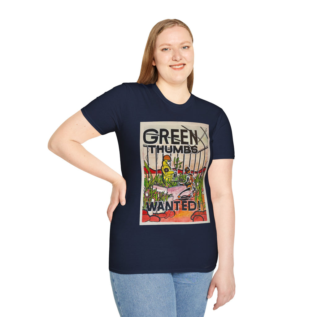 Martian Green Thumbs Unisex Softstyle T-Shirt