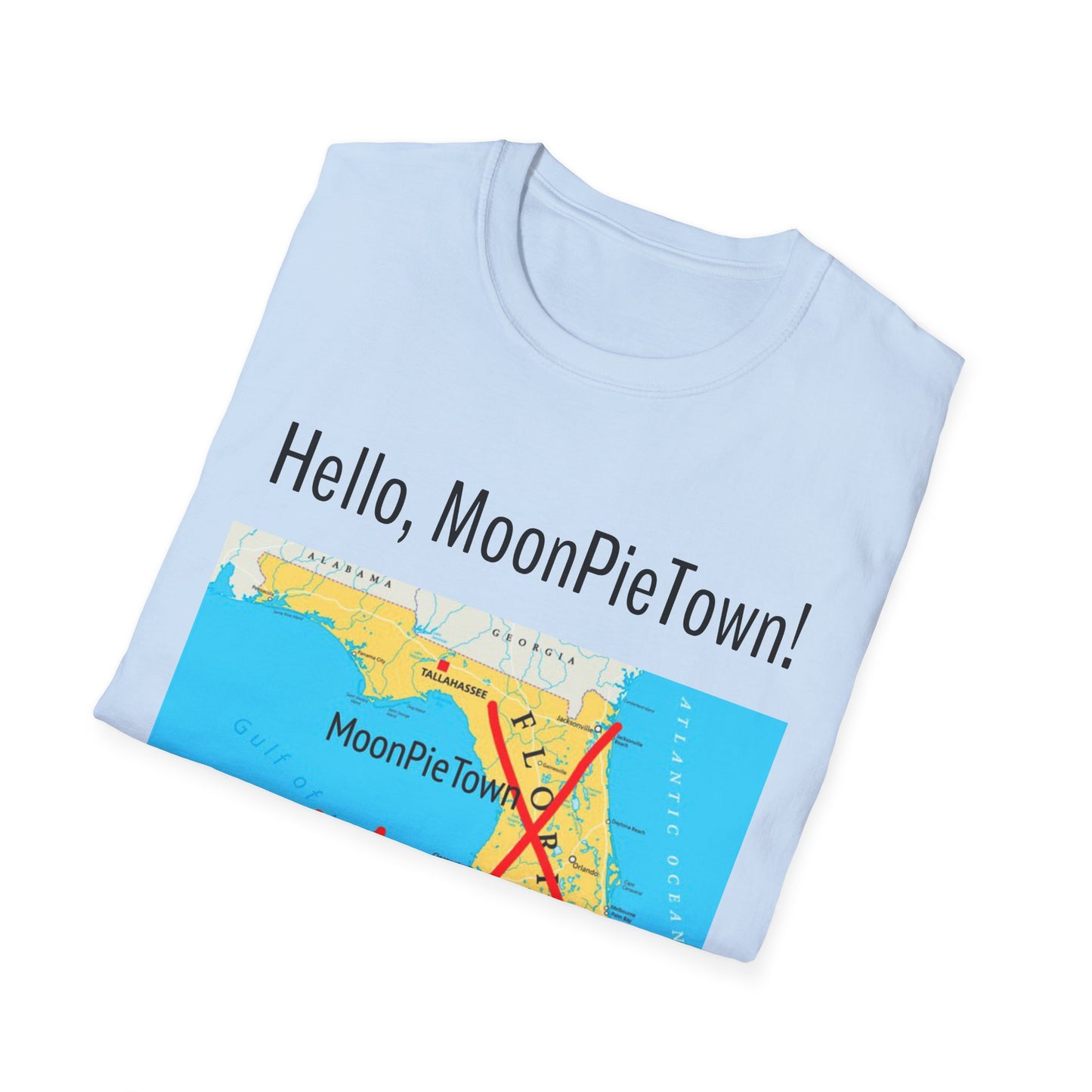 Hello MoonPieTown Unisex T-Shirt - Fun Florida Map Design