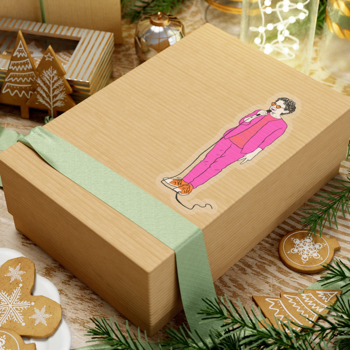 Draw and Guffaw Loren K Little Old Lesbian Kiss-Cut Stickers