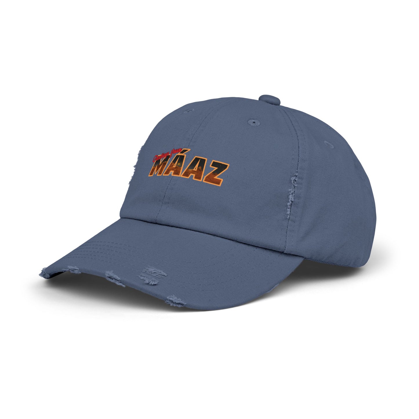 Greetings from Máaz Unisex Distressed Cap