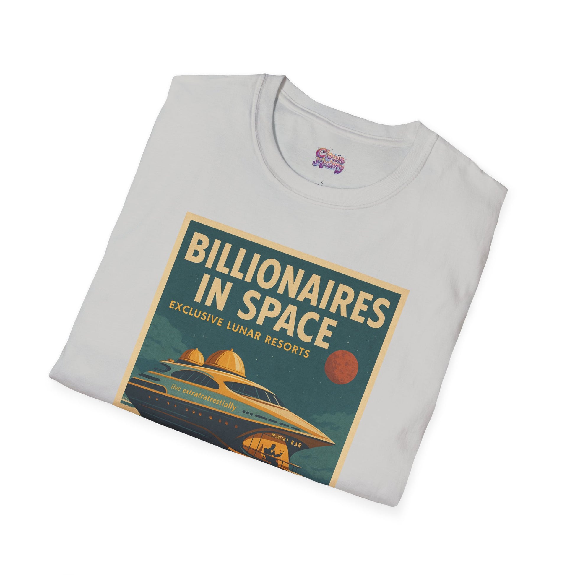 Vintage Billionaires in Space T-Shirt, Space Shirt, Retro NASA Style, Science Fiction Apparel, Lunar Resort Gift