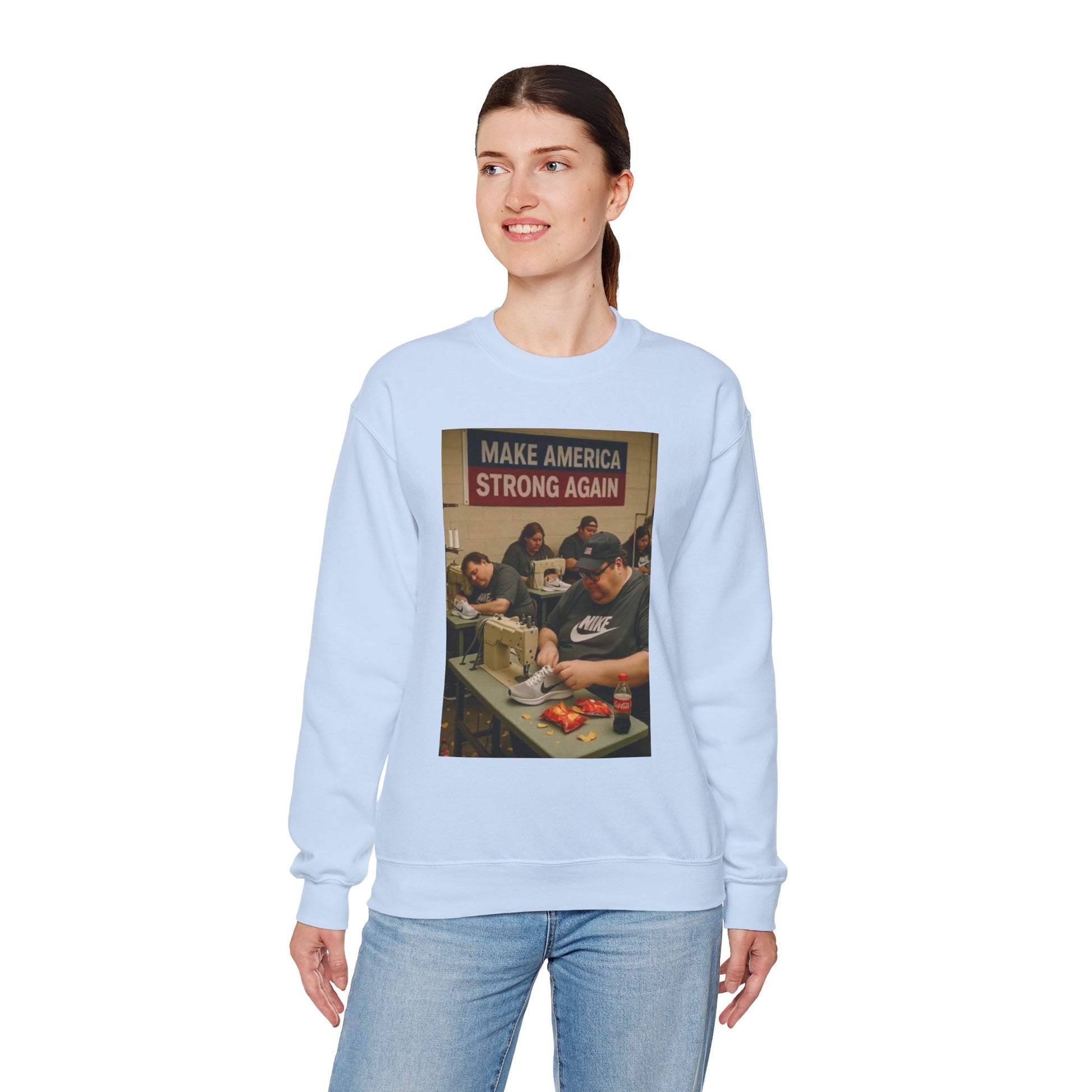 Unisex Heavy Blend Crewneck Sweatshirt - Make America Strong Again