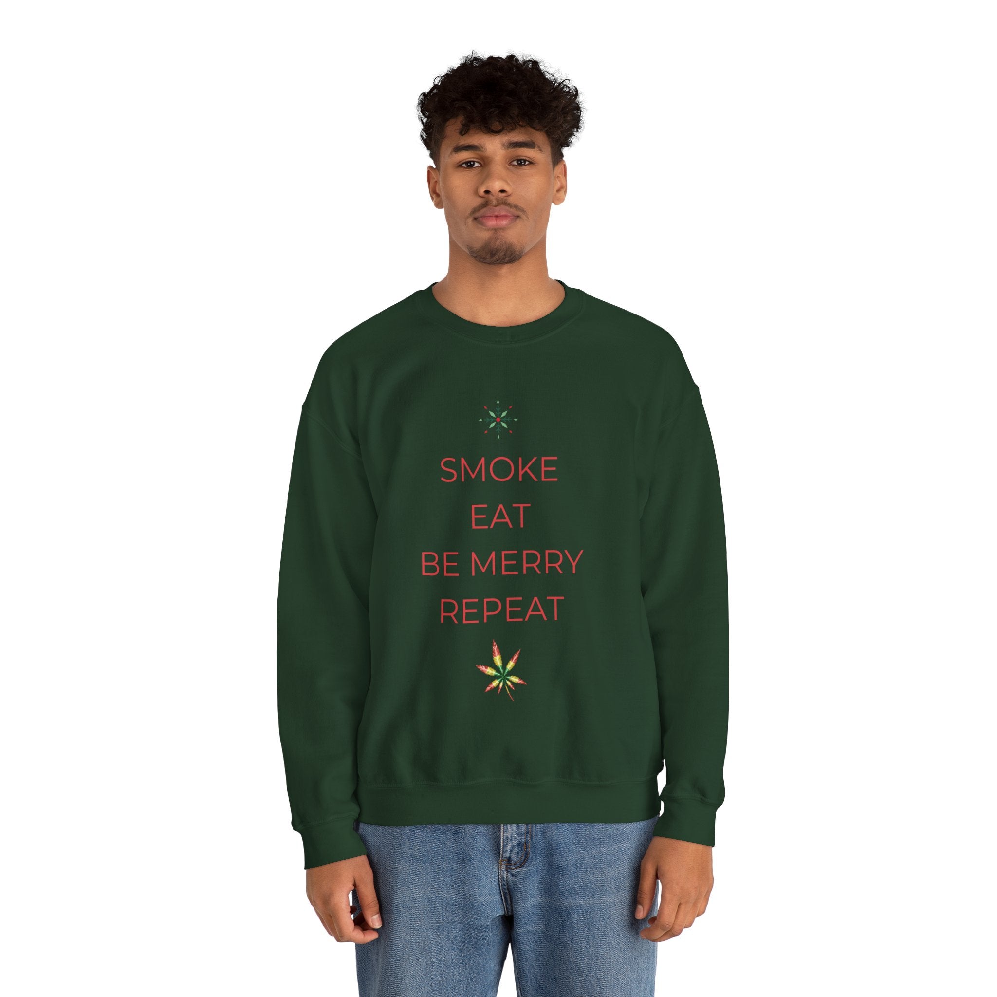 Eat Repeat Holiday Unisex Heavy Blend Crewneck Sweatshirt