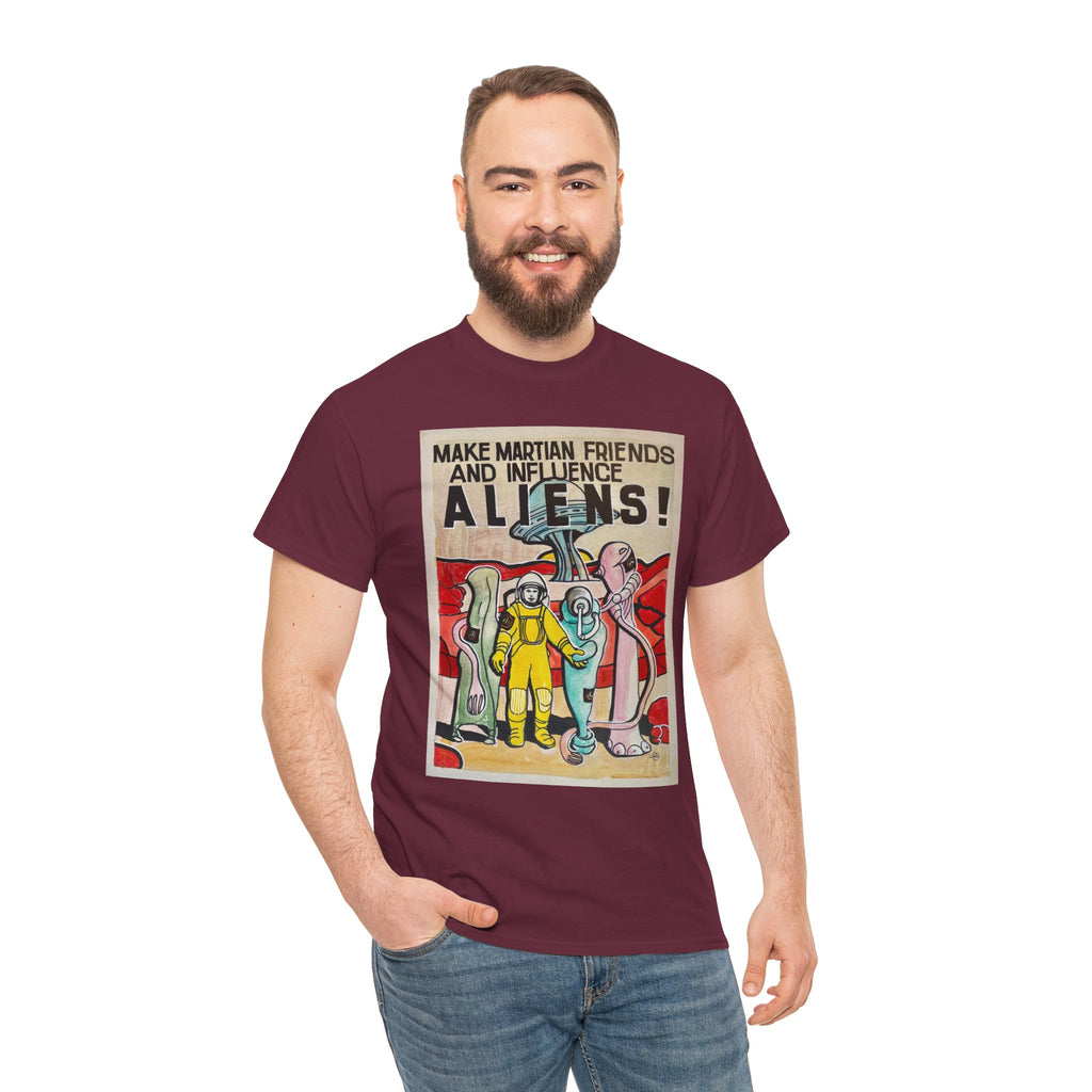 Mars Aliens Unisex Heavy Cotton Tee