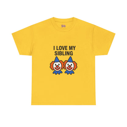 Funny Clown Sibling Love Unisex Cotton Tee