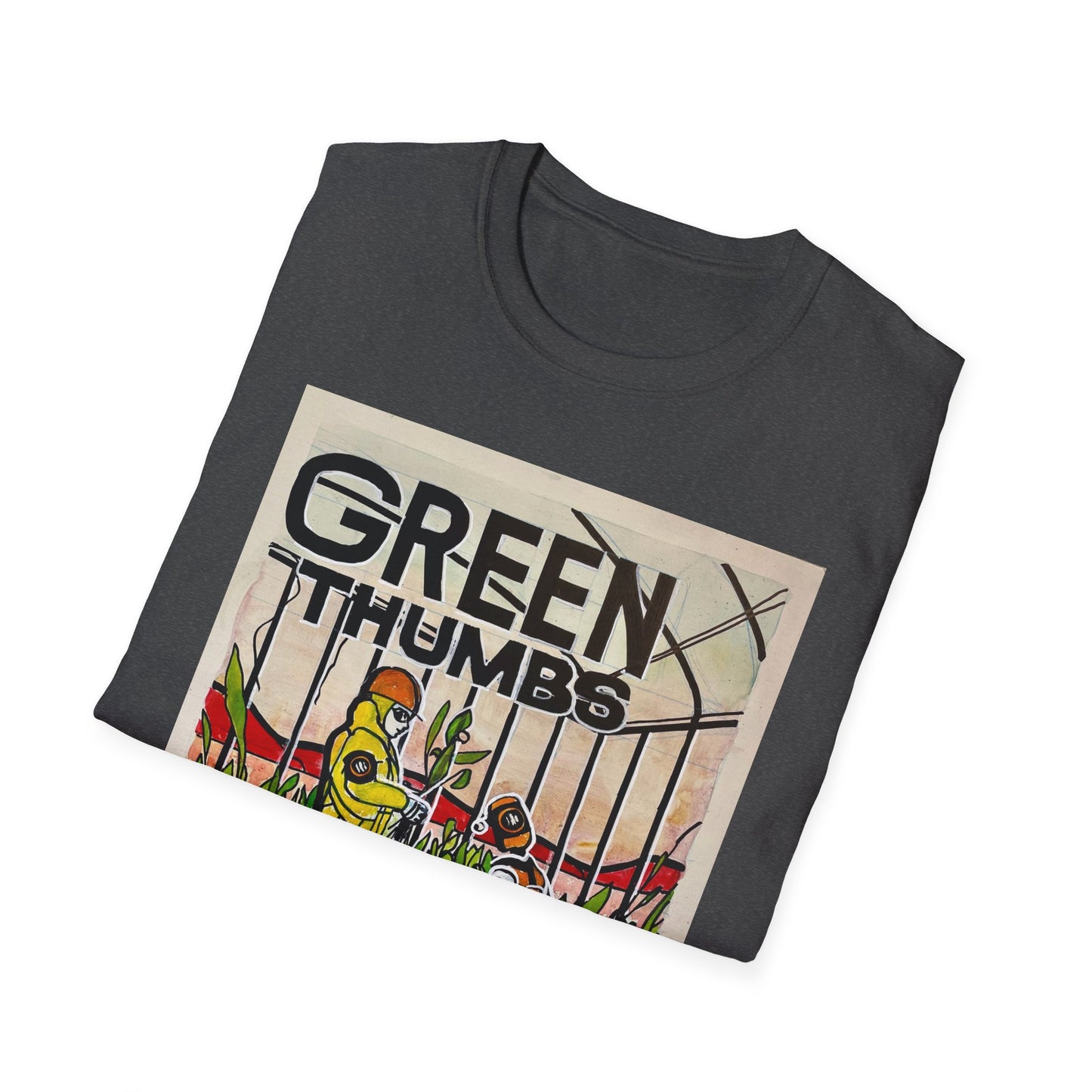 Martian Green Thumbs Unisex Softstyle T-Shirt