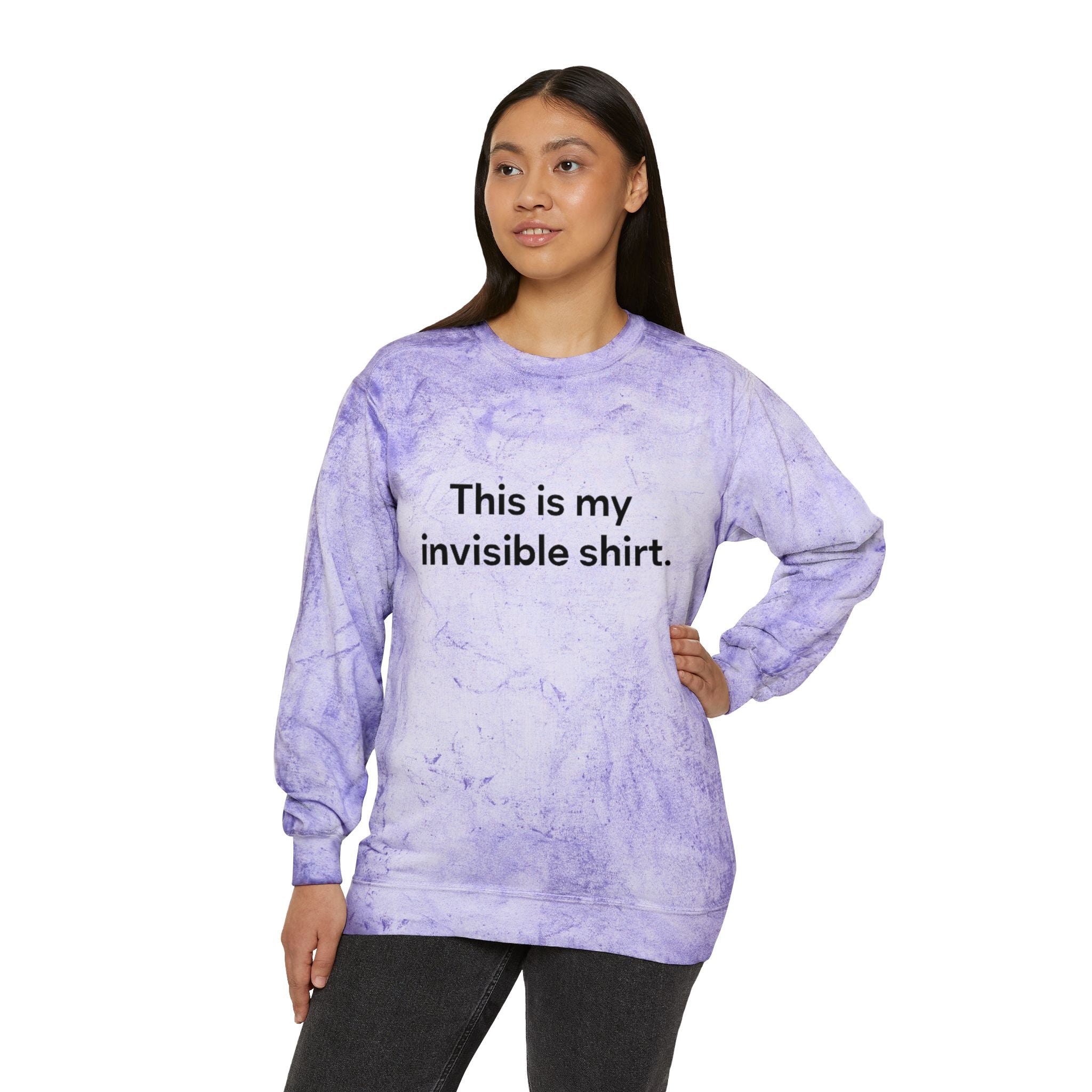 Invisible Shirt Crewneck Sweatshirt - Unique Gift for Fashion Lovers & Fun Occasions