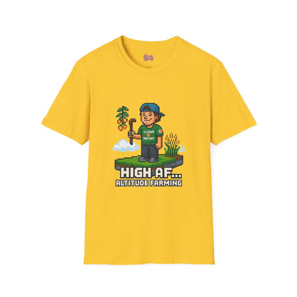 Altitude Farming Graphic T-Shirt, Fun Unisex Tee for Gamers, Perfect Gift for Farmers, Birthday, or Casual Wear