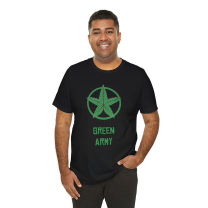 Green Army Star Unisex Jersey Short Sleeve Tee
