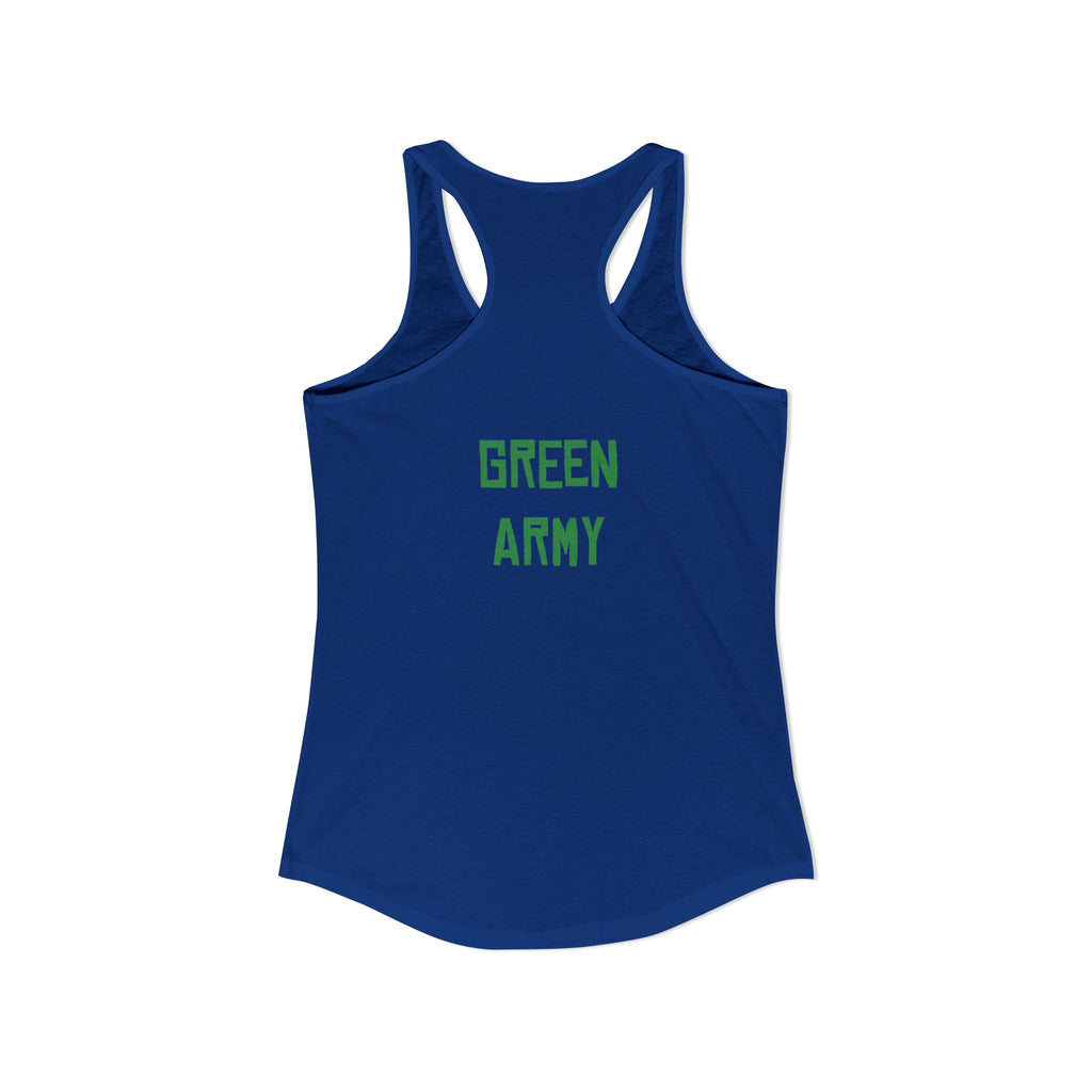Green Army Star Leaf Women's Ideal Racerback Tank