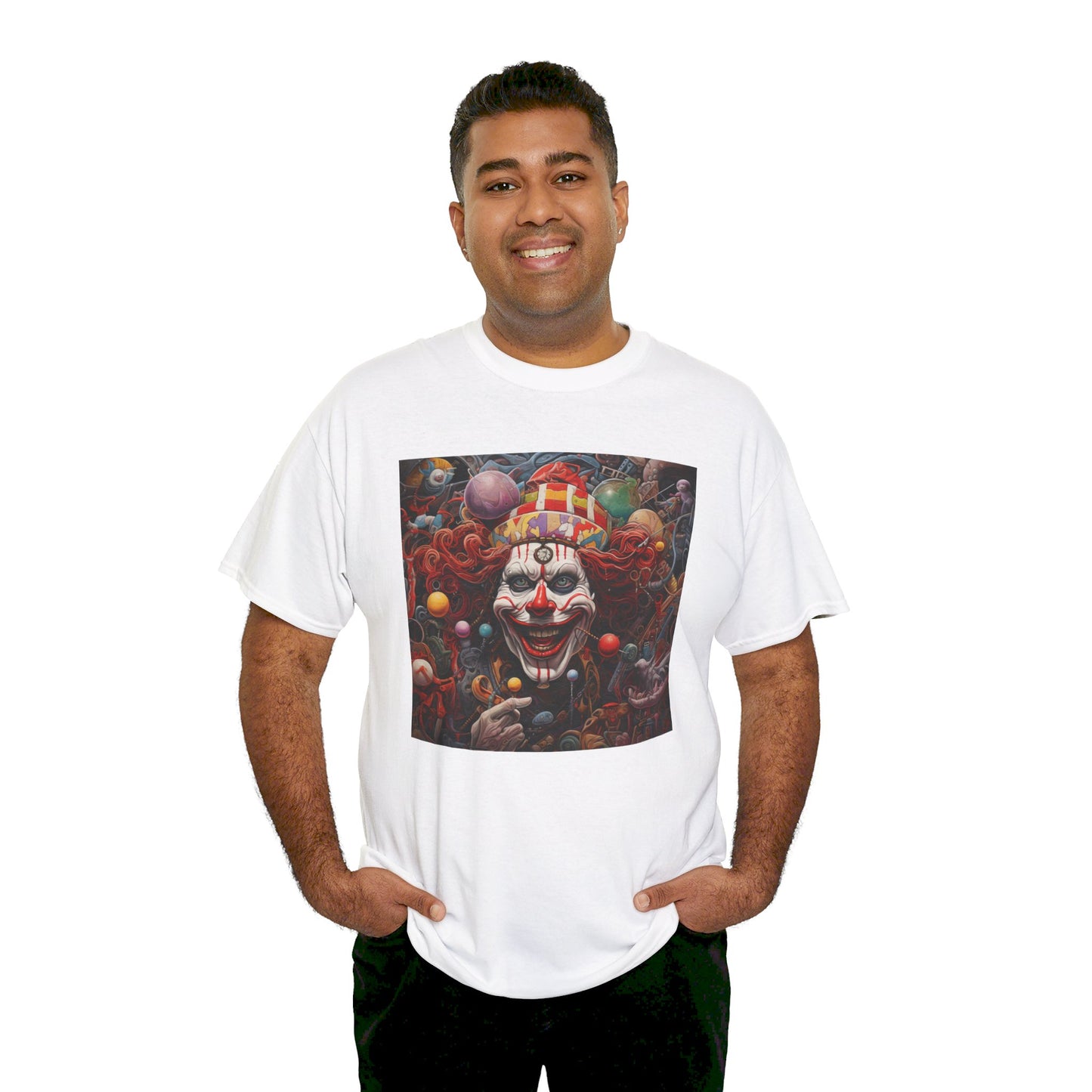 Clown Mutiny Face Unisex Heavy Cotton Tee