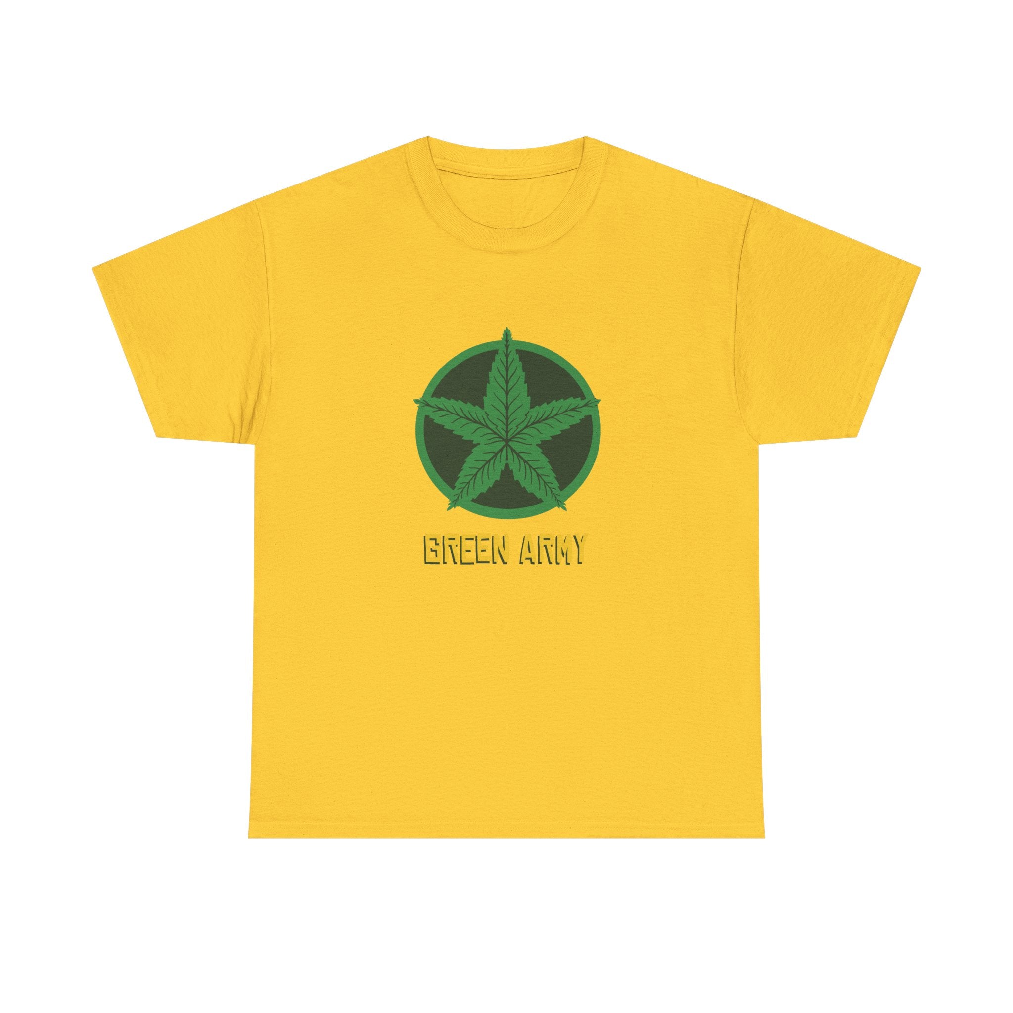 Green Army Star Logo Unisex Heavy Cotton Tee