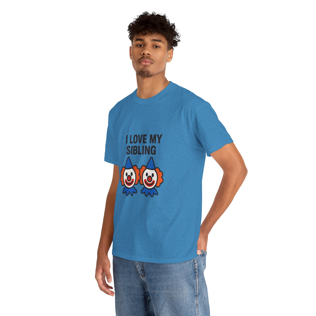 Funny Clown Sibling Love Unisex Cotton Tee