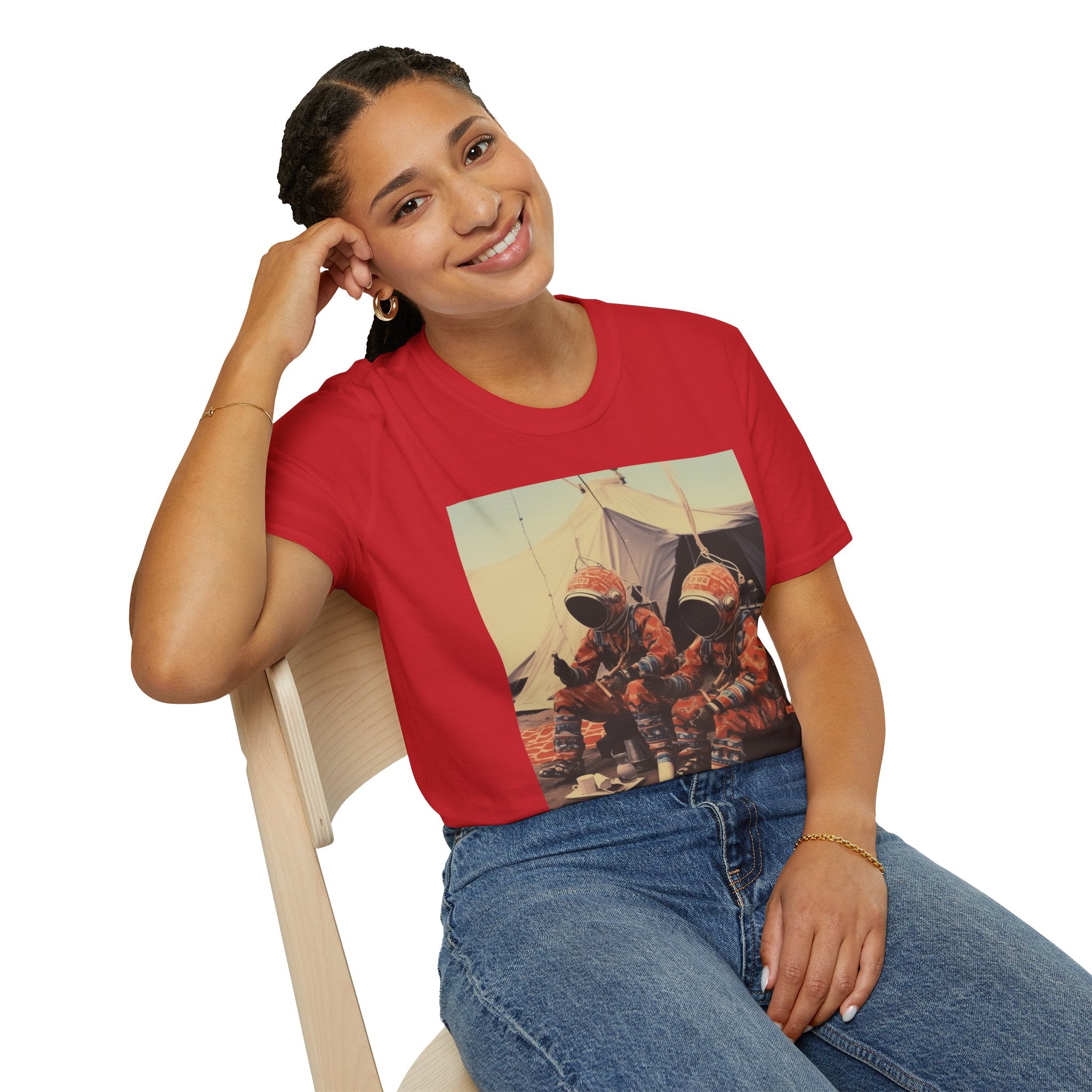 Martian African Print Unisex Softstyle T-Shirt