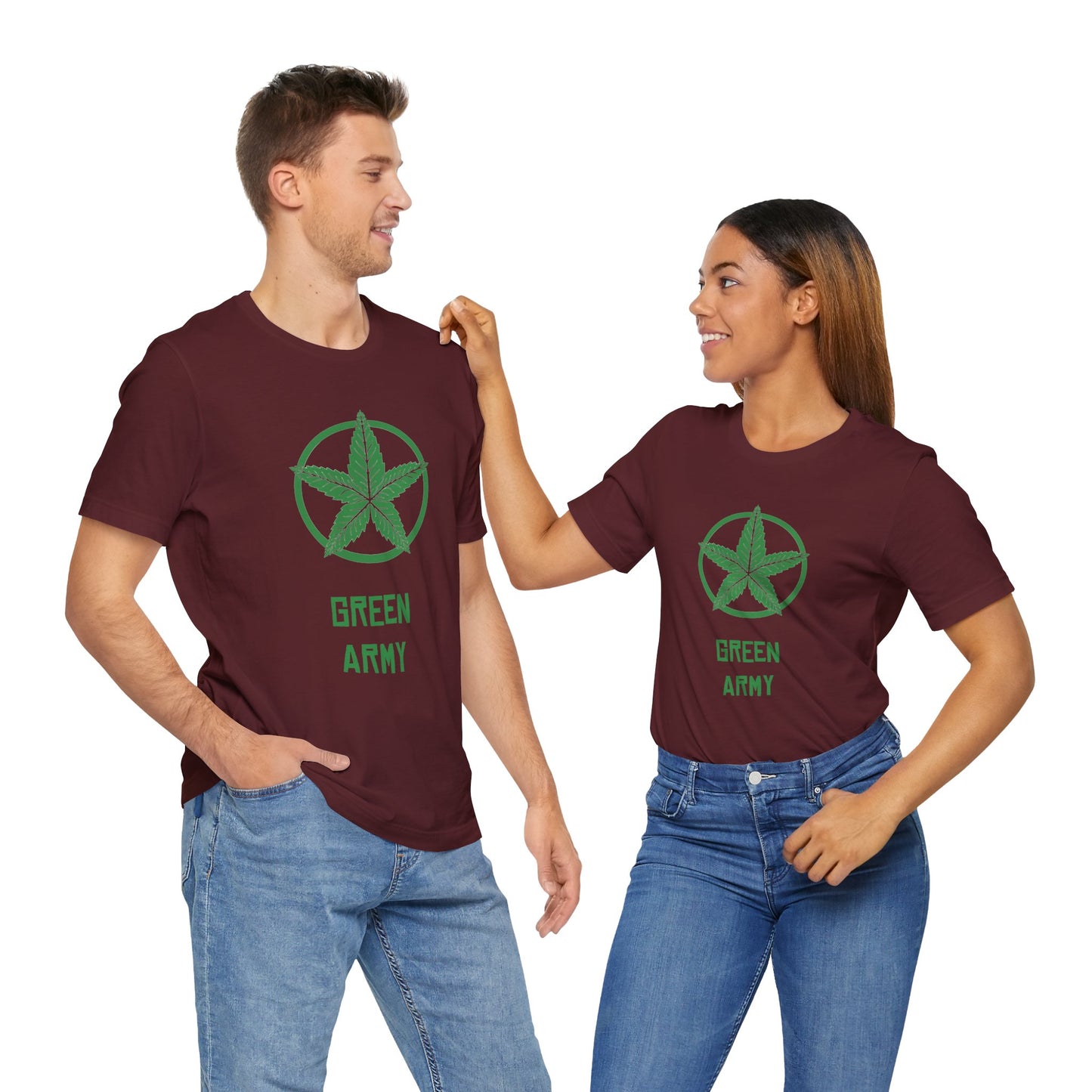 Green Army Star Unisex Jersey Short Sleeve Tee