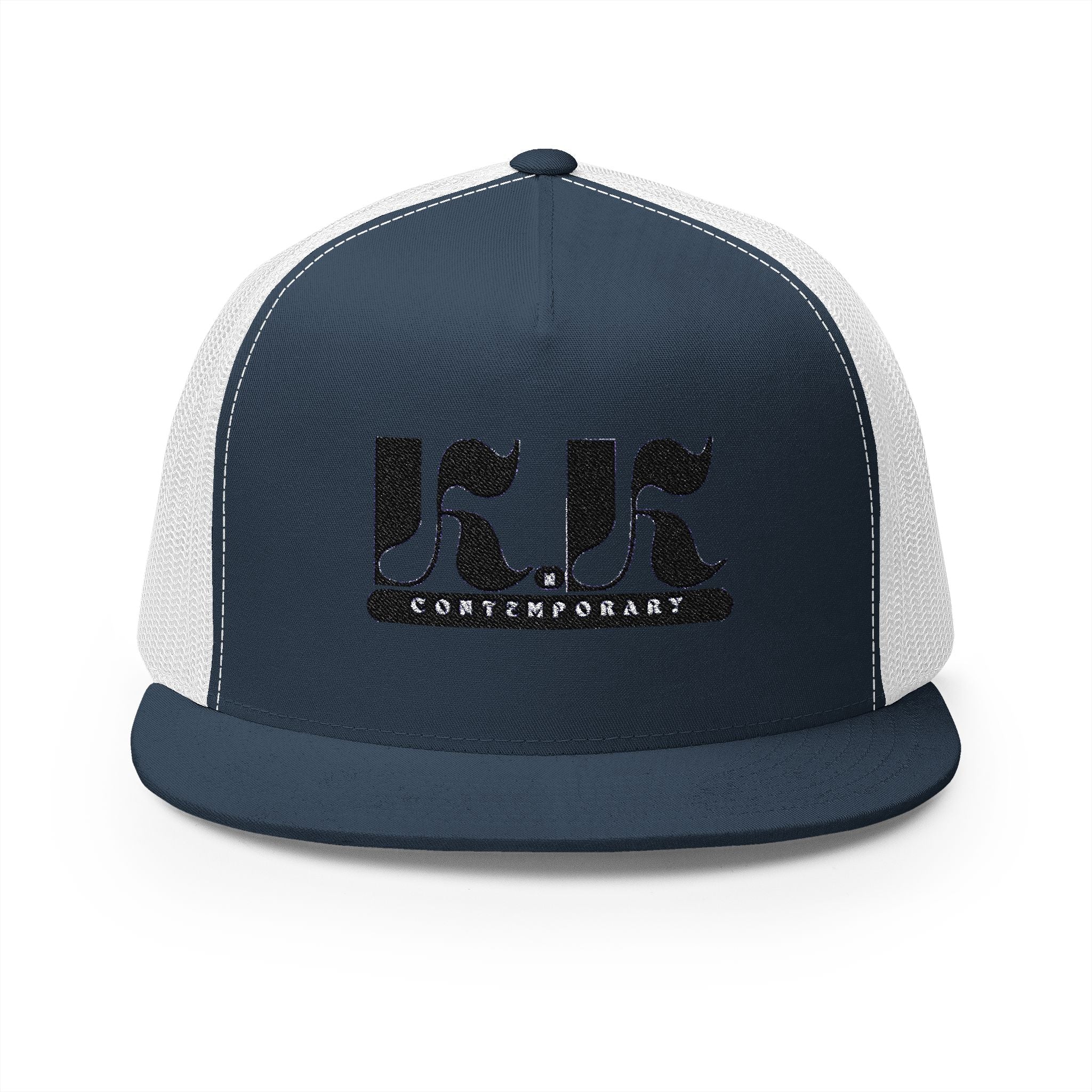KnK Contemporary Stylish Embroidered 5 Panel Trucker Cap