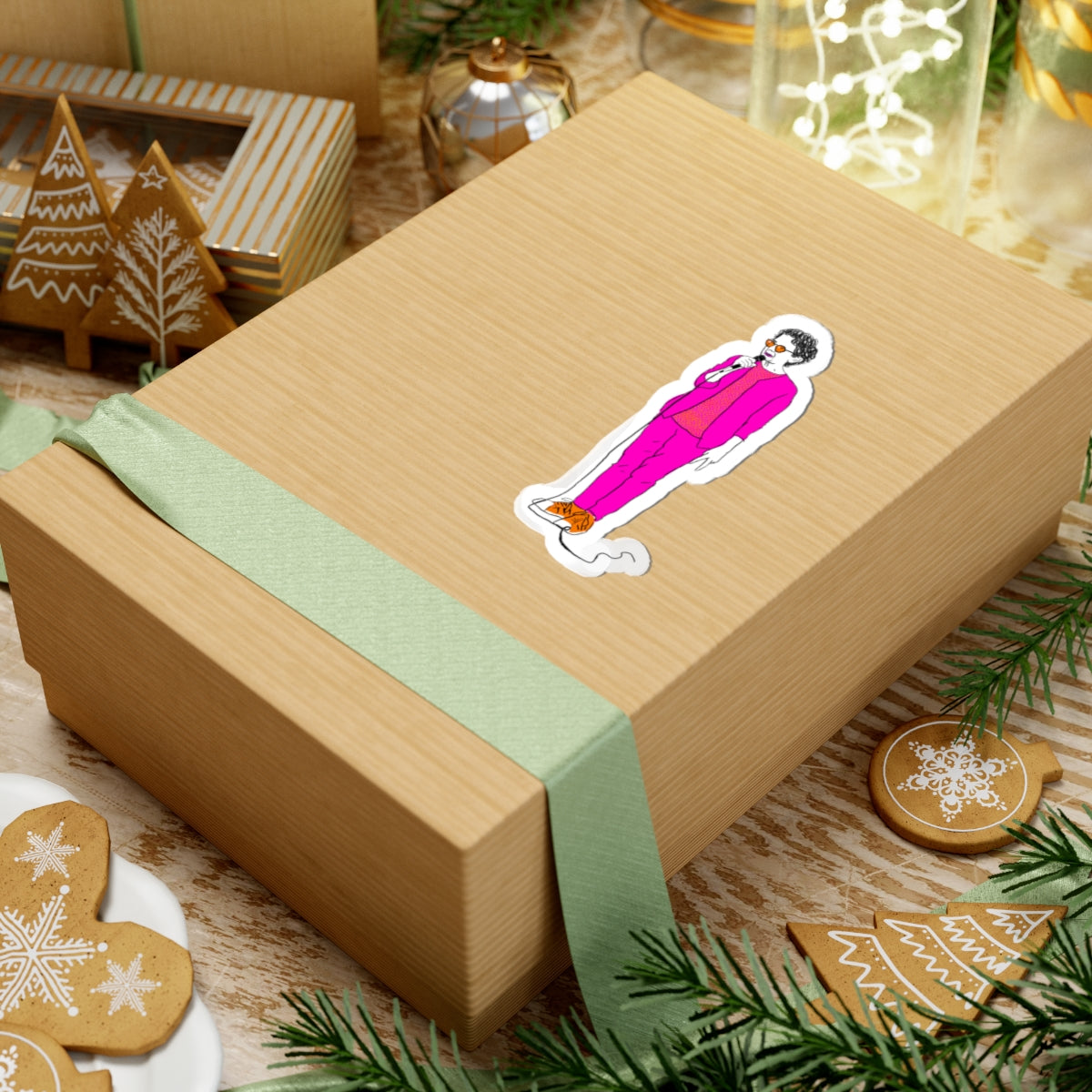Draw and Guffaw Loren K Little Old Lesbian Kiss-Cut Stickers