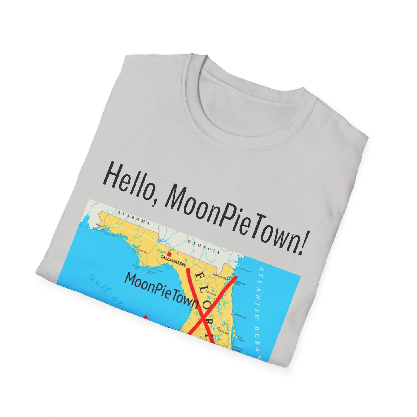 Hello MoonPieTown Unisex T-Shirt - Fun Florida Map Design