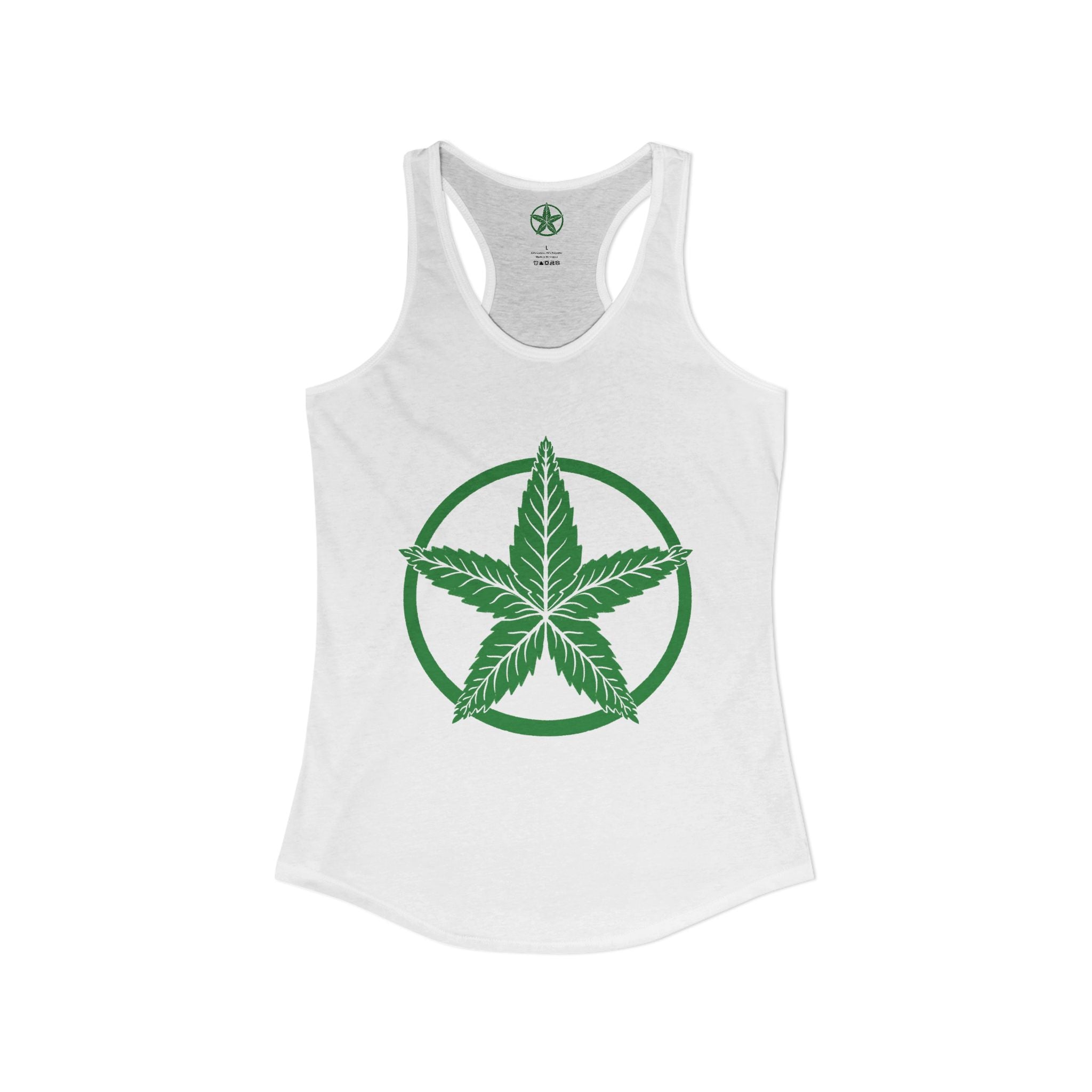 Green Army Star Leaf Women's Ideal Racerback Tank