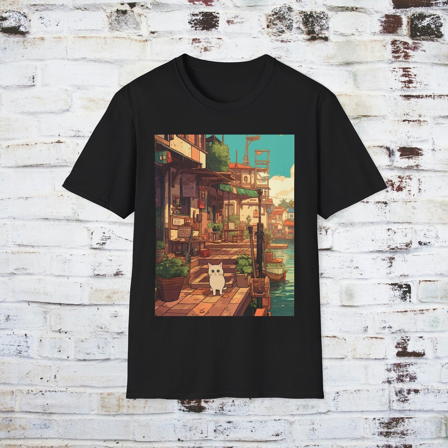 Studio Ghibli Style Cat Unisex Softstyle T-Shirt