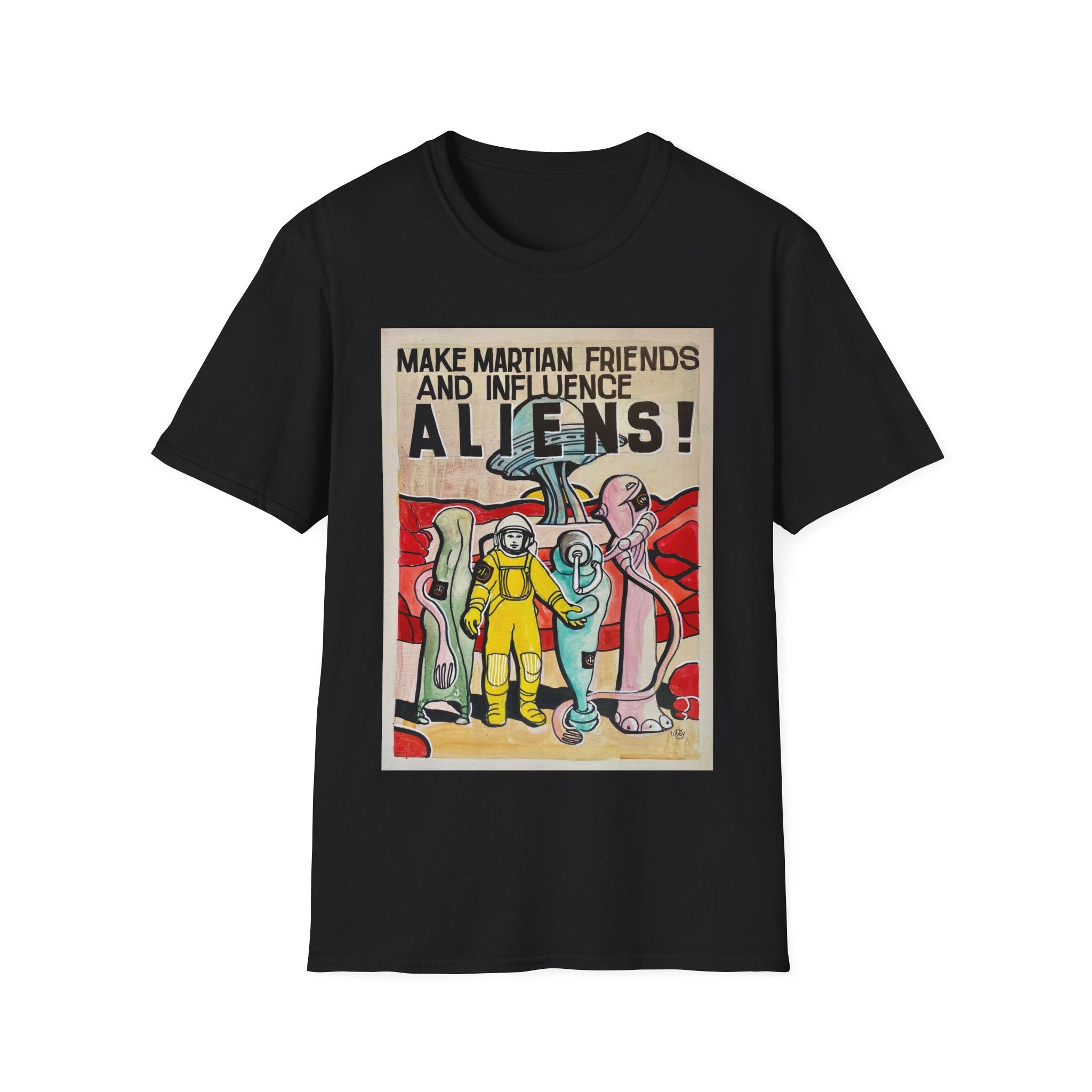 Mars Aliens Unisex Softstyle T-Shirt