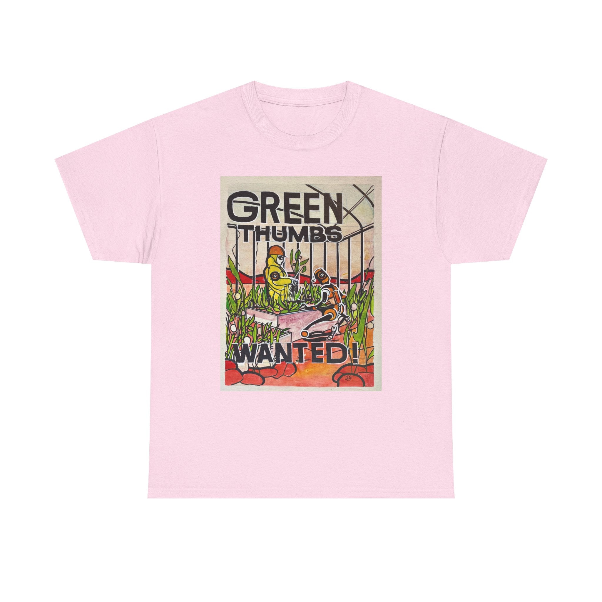 Martian Green Thumbs Unisex Heavy Cotton Tee