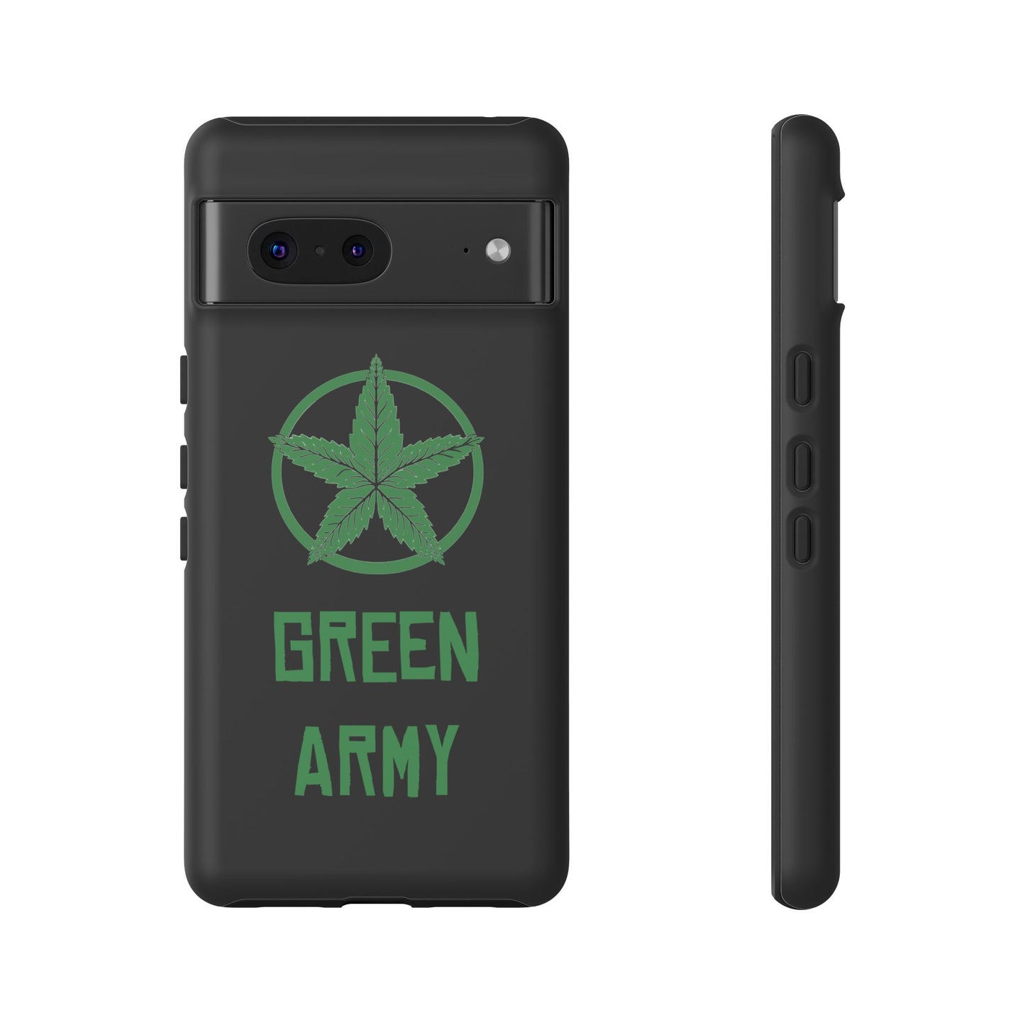 Black Full Green Army Star Leaf Tough Cases