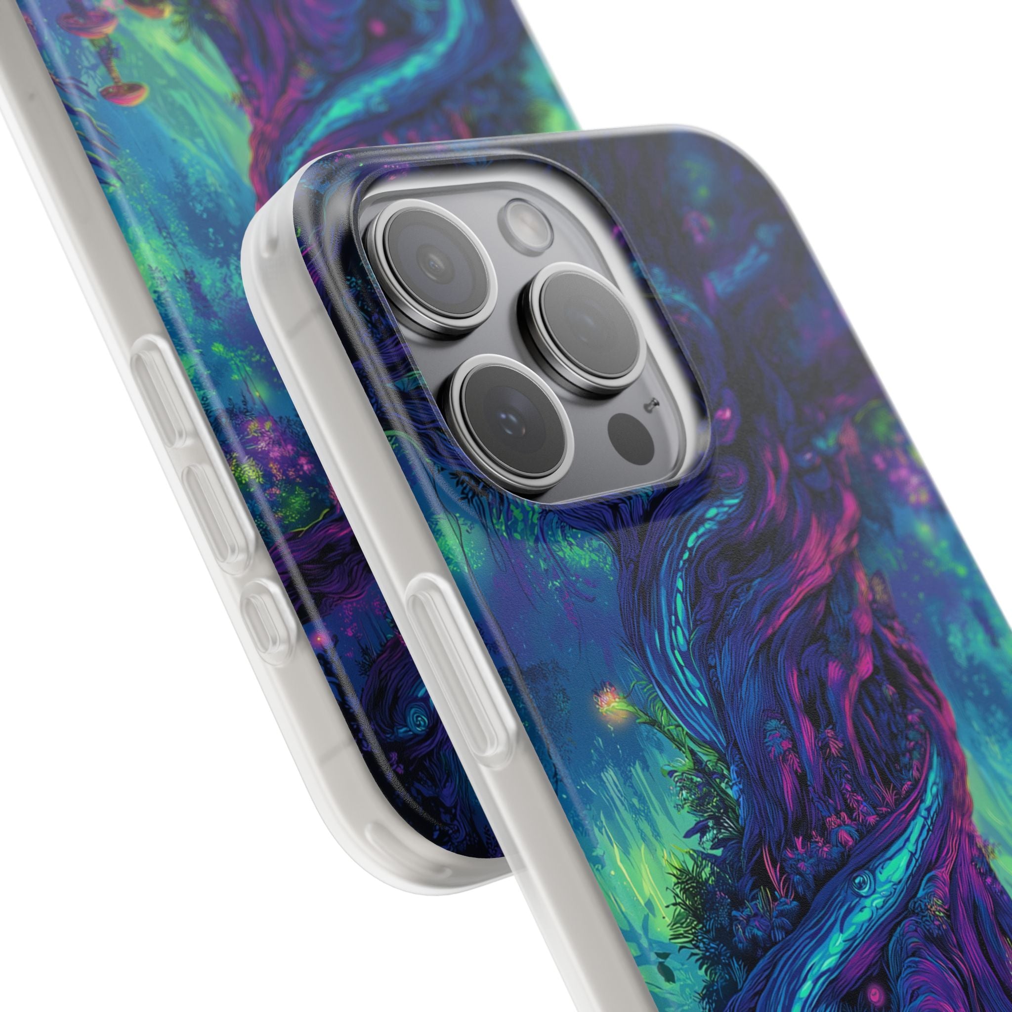 Psychedelic Tree Vibrant Fantasy Flexi Case - Enchanted Forest Design