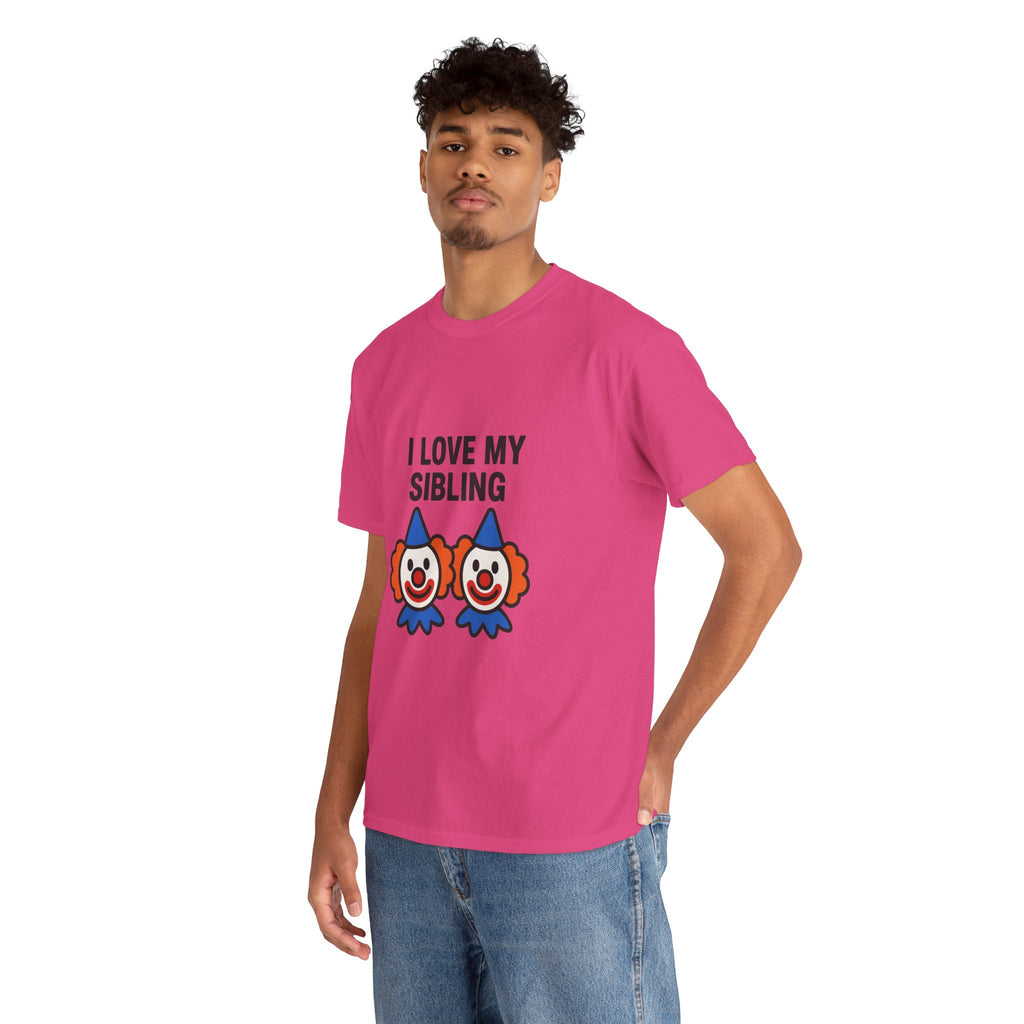 Funny Clown Sibling Love Unisex Cotton Tee