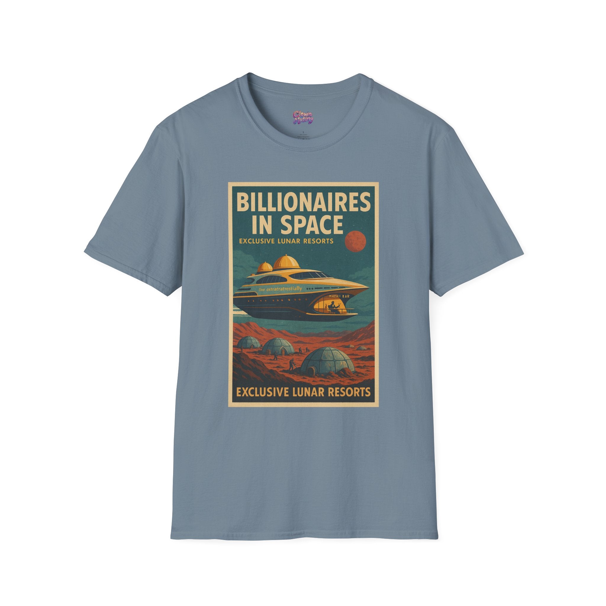 Vintage Billionaires in Space T-Shirt, Space Shirt, Retro NASA Style, Science Fiction Apparel, Lunar Resort Gift