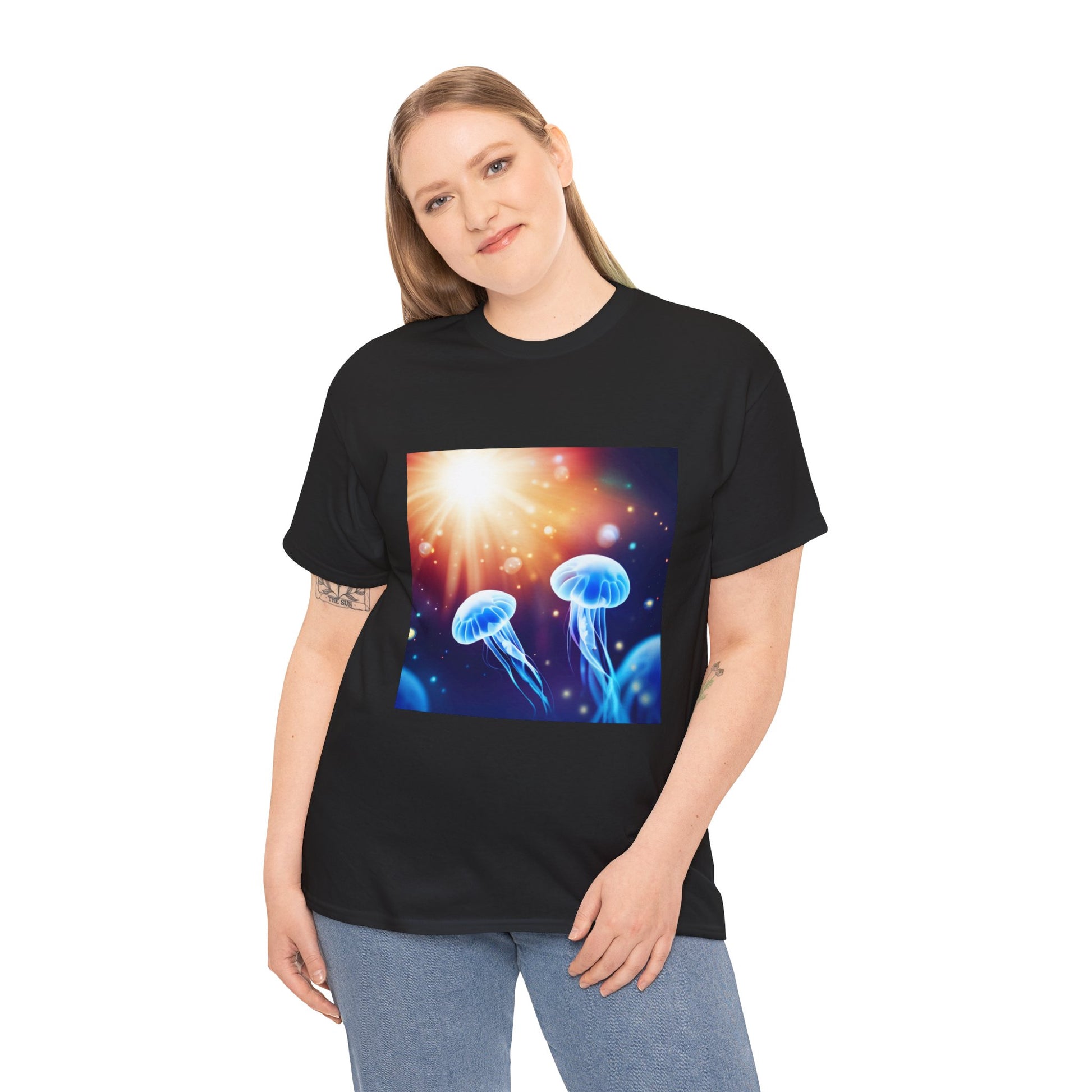 Low Res Jellyfish Unisex Heavy Cotton Tee