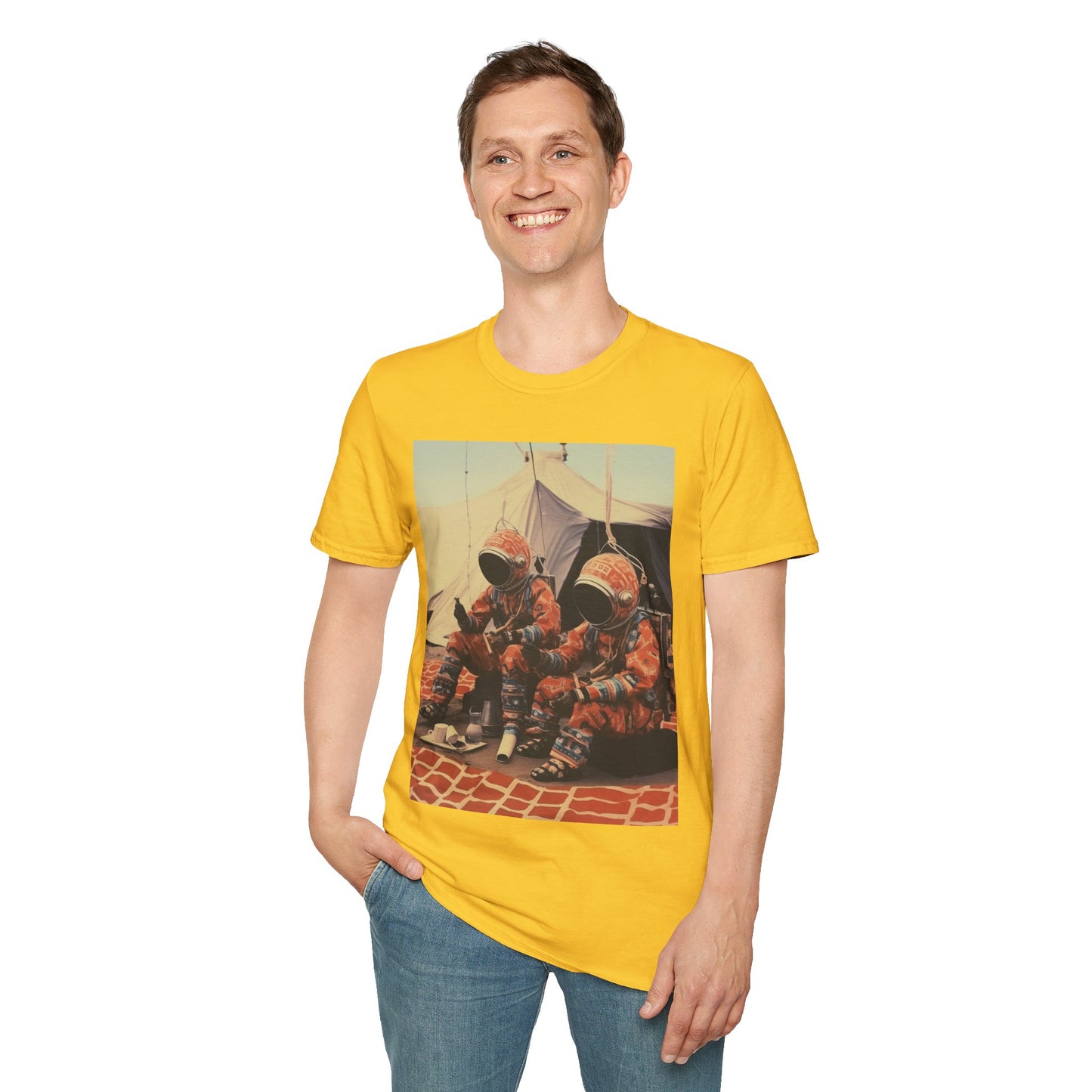 Martian African Print Unisex Softstyle T-Shirt