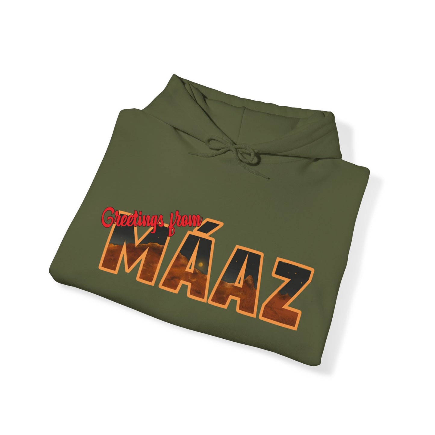 Greetings from Máaz Unisex Heavy Blend Hooded Sweatshirt