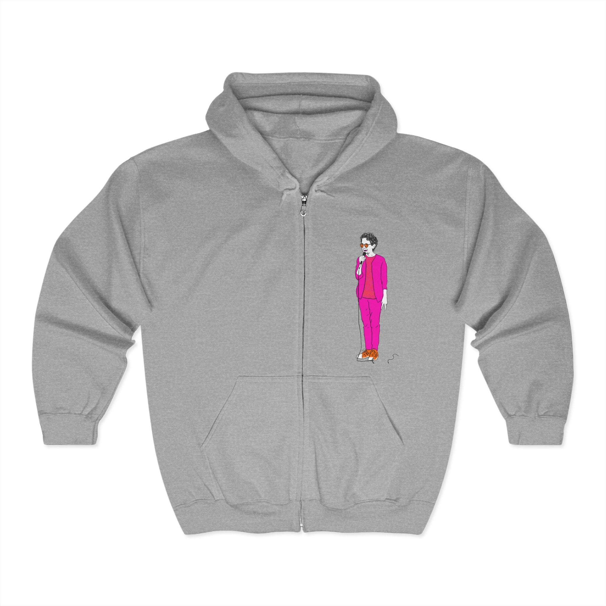 Draw & Gaffaw Loren K Little Old Lesbian Edition Unisex Heavy Blend Full Zip Hooded Sweatshirt