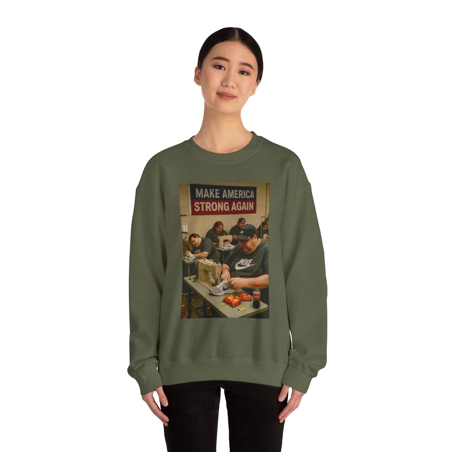 Unisex Heavy Blend Crewneck Sweatshirt - Make America Strong Again