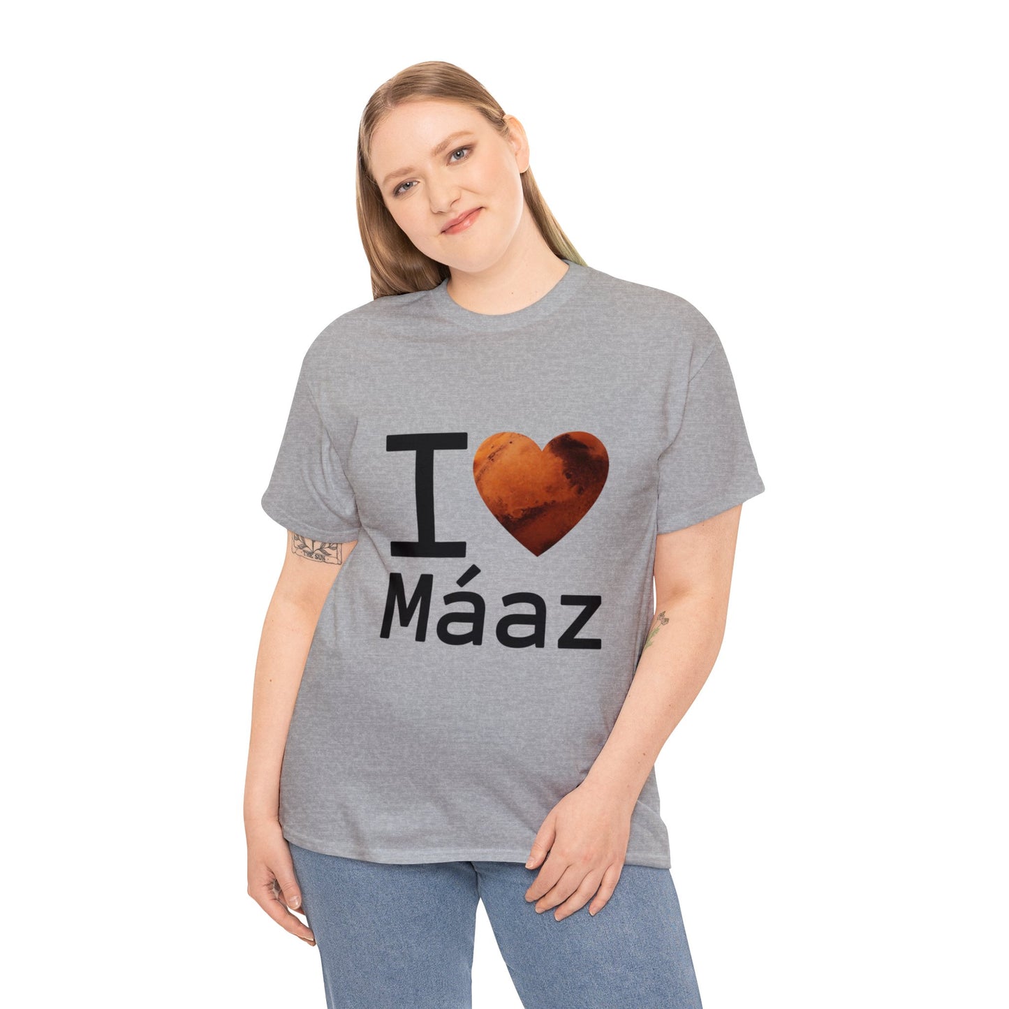 I Love Mars Unisex Heavy Cotton Tee