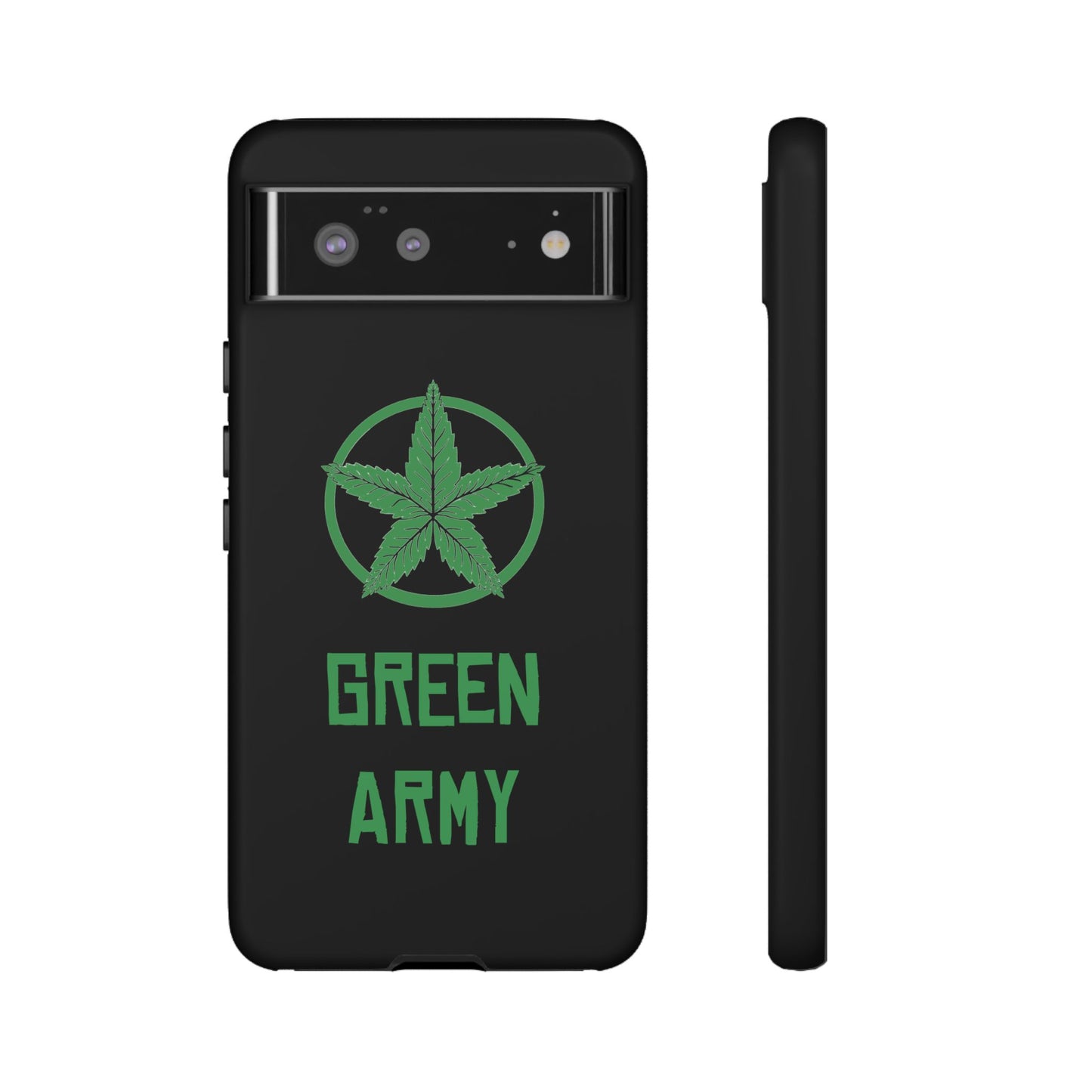 Black Full Green Army Star Leaf Tough Cases