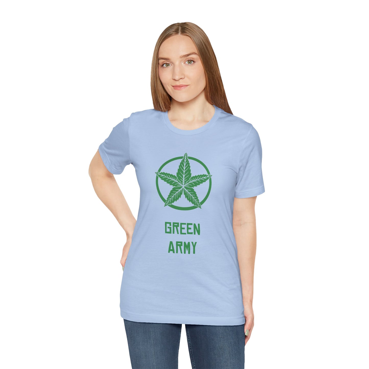 Green Army Star Unisex Jersey Short Sleeve Tee