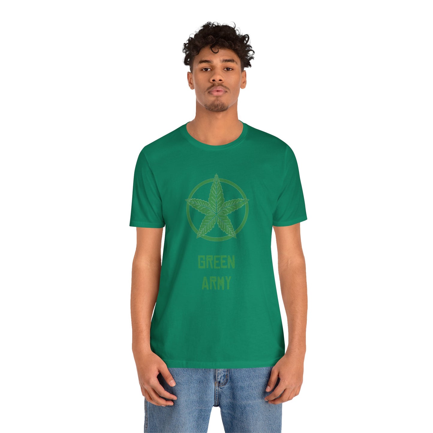 Green Army Star Unisex Jersey Short Sleeve Tee