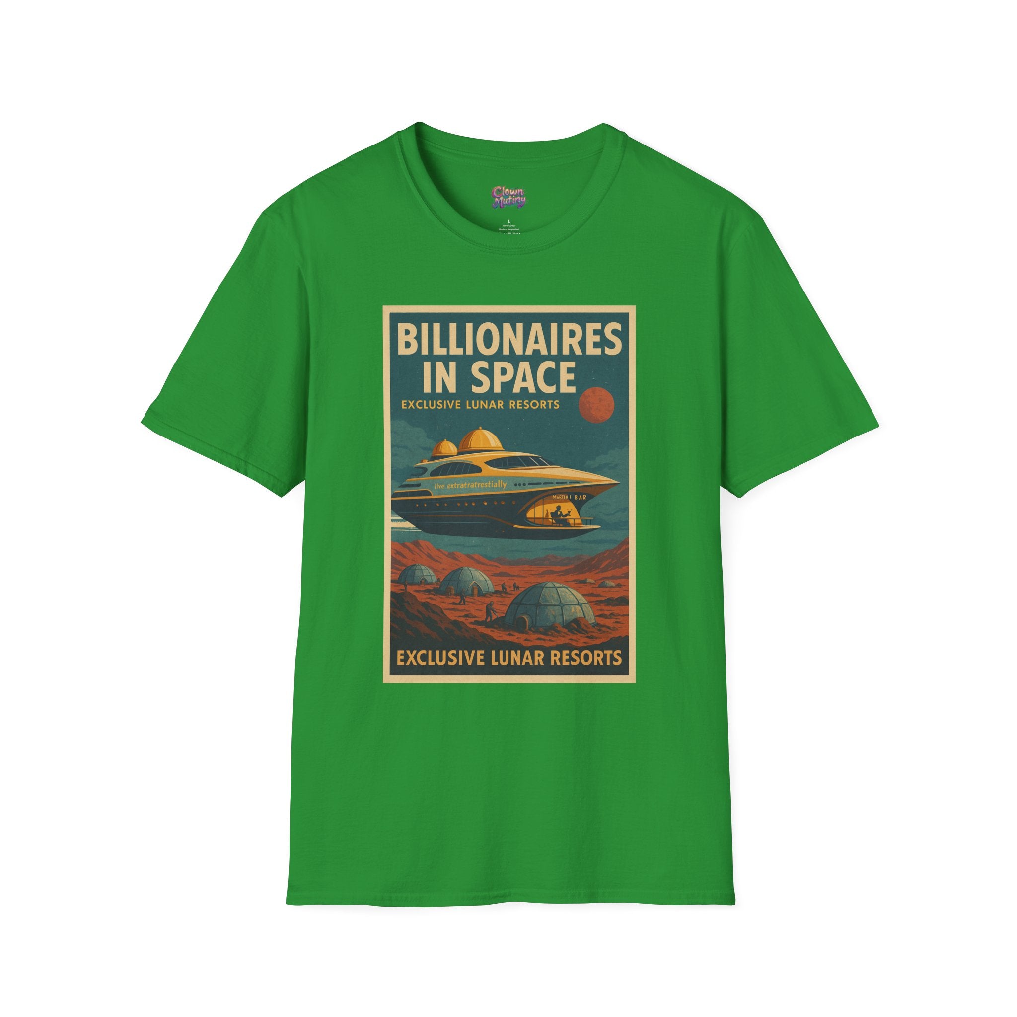 Vintage Billionaires in Space T-Shirt, Space Shirt, Retro NASA Style, Science Fiction Apparel, Lunar Resort Gift