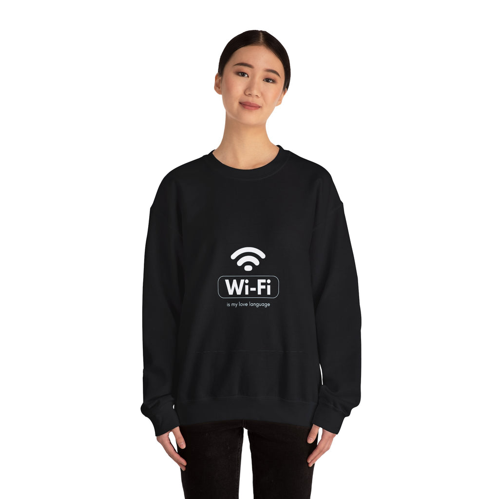 Wi-Fi Love Language Sweatshirt - Unisex Heavy Blend Crewneck