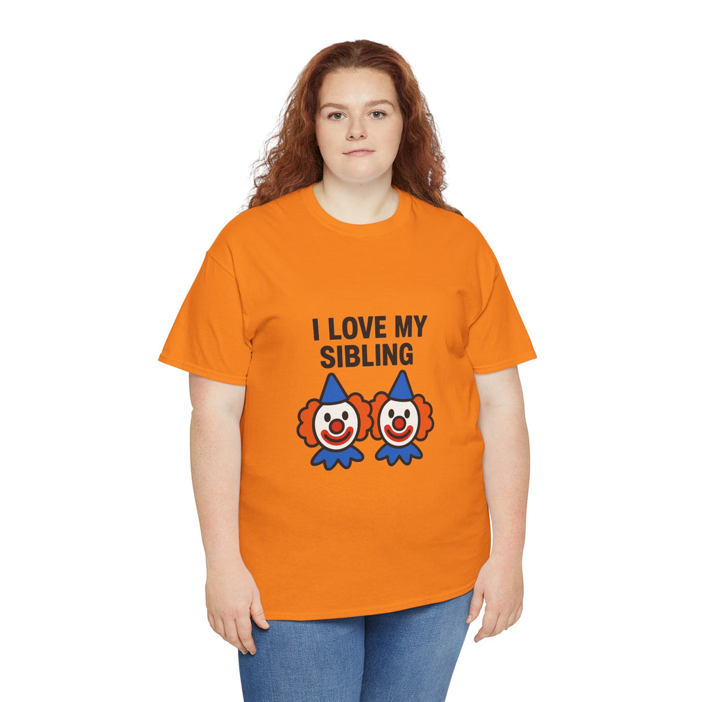 Funny Clown Sibling Love Unisex Cotton Tee