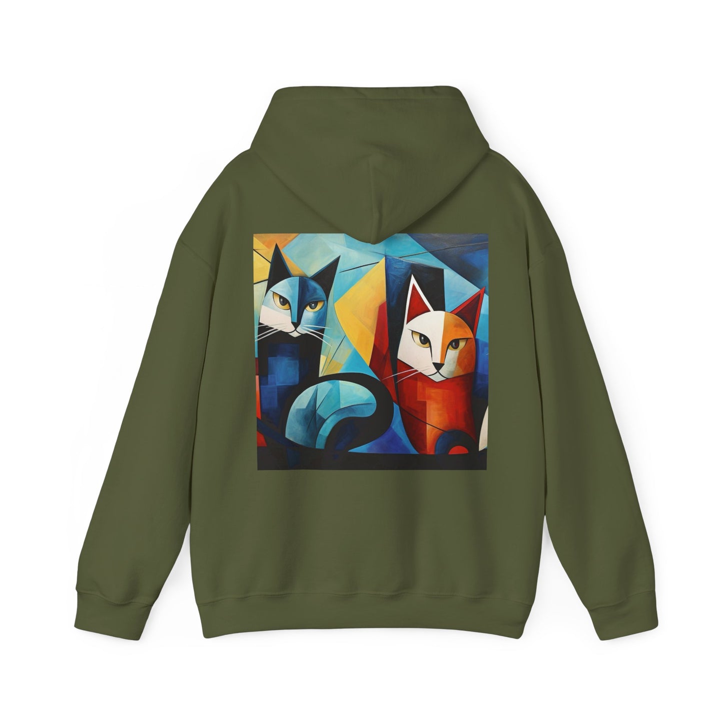 MeowMeow Back Unisex Heavy Blend Hooded Sweatshirt