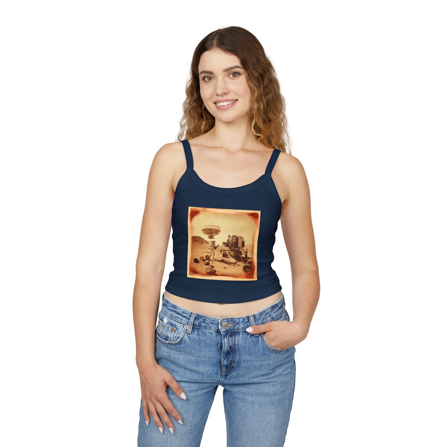 Martian Polaroid Women's Spaghetti Strap Tank Top