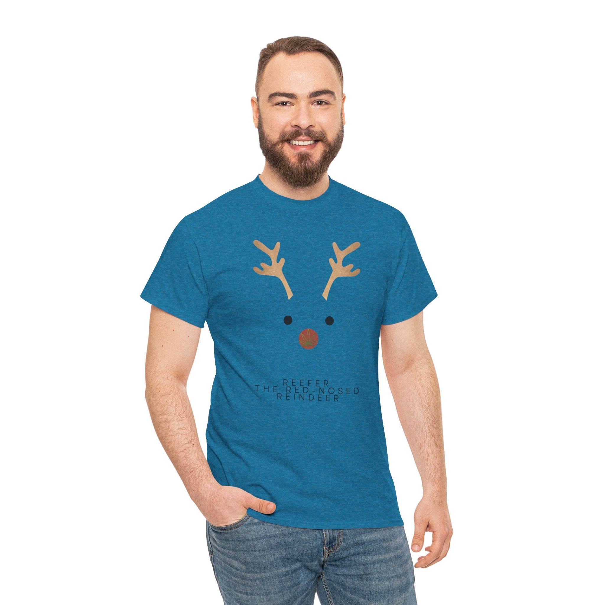Reindeer Unisex Heavy Cotton Tee