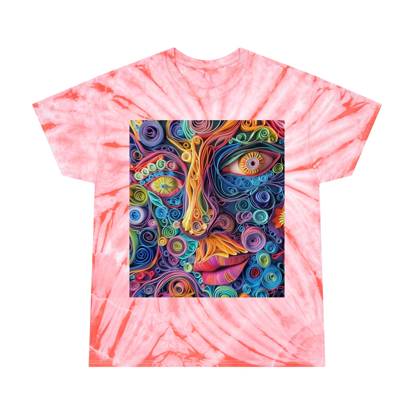 Paper Face Tie-Dye Tee, Cyclone