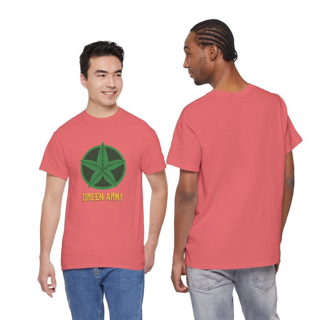 Green Army Star Logo Unisex Heavy Cotton Tee