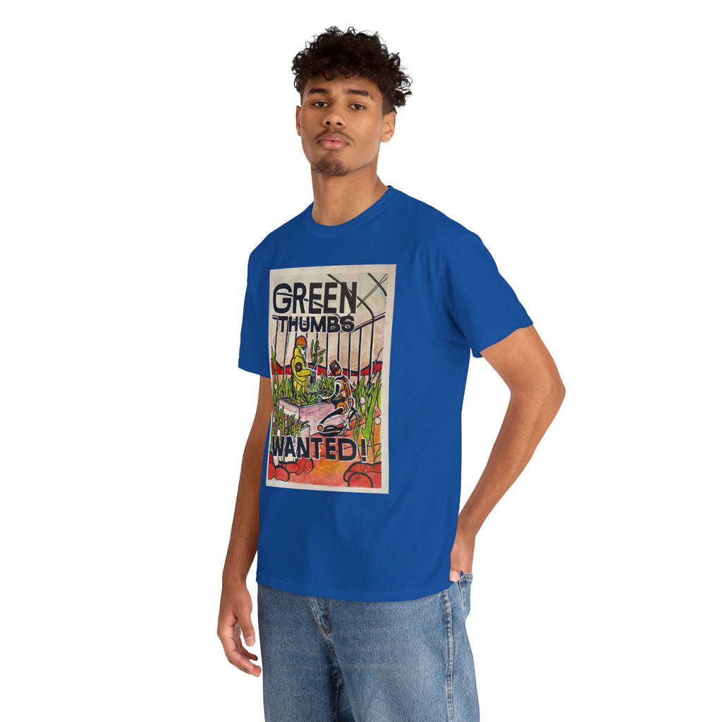 Martian Green Thumbs Unisex Heavy Cotton Tee