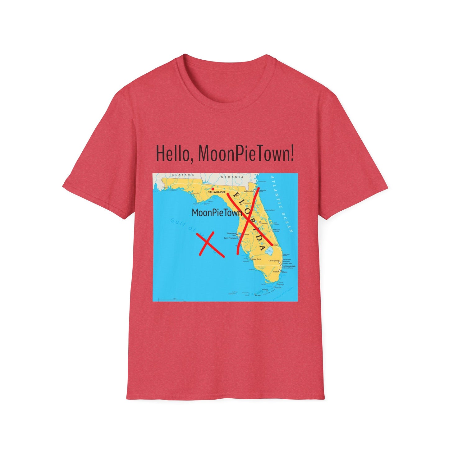 Hello MoonPieTown Unisex T-Shirt - Fun Florida Map Design